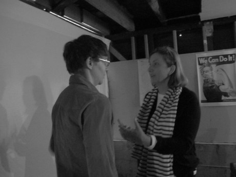 Poets Tiff Dressen & Hazel White, post reading